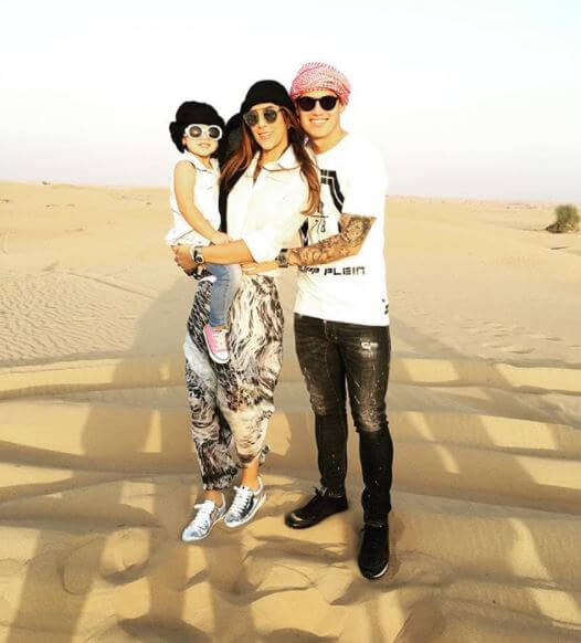 Daniela Ospina with her family.